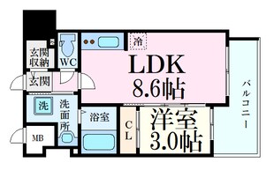 S-RESIDENCE舟入本町の物件間取画像